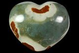 Wide, Polychrome Jasper Heart - Madagascar #118615-1